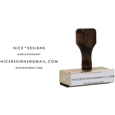 Faint Text Business Card Stamp - alternate view