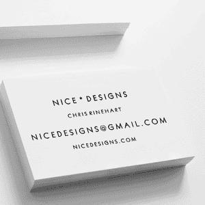 Faint Text Business Card Stamp Imprint Example