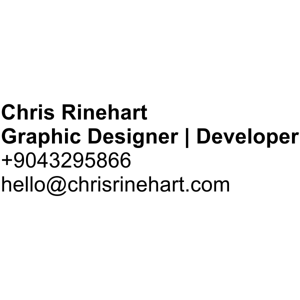 Custom Business Card Rubber Stamp