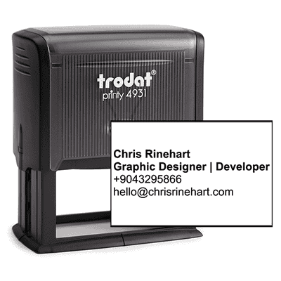 Simple Pipeline Business Card Stamp