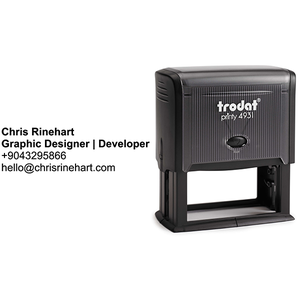 Simple Pipeline Business Card Stamp Body and Design