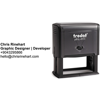 Simple Pipeline Business Card Stamp - alternate view
