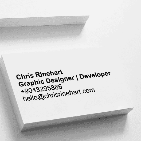 Simple Pipeline Business Card Stamp Imprint Example