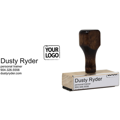 Custom Logo Business Card Stamp - alternate view