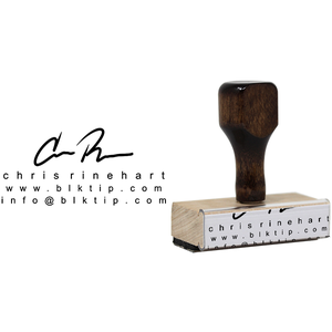 Custom Signature Business Card Stamp Body and Design