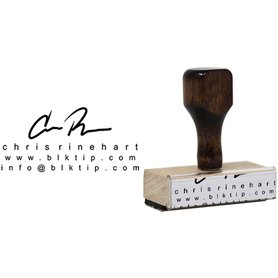 Custom Signature Business Card Stamp - alternate view