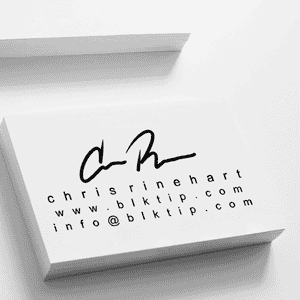 Custom Signature Business Card Stamp Imprint Example