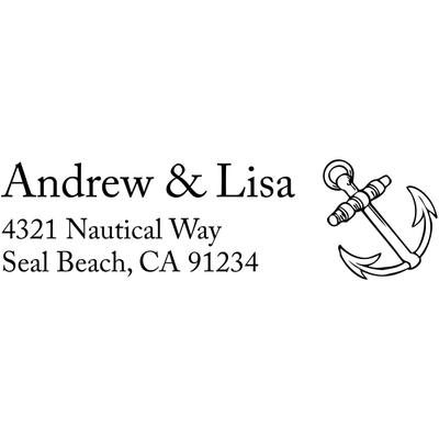 Ships Anchor Address Stamp
