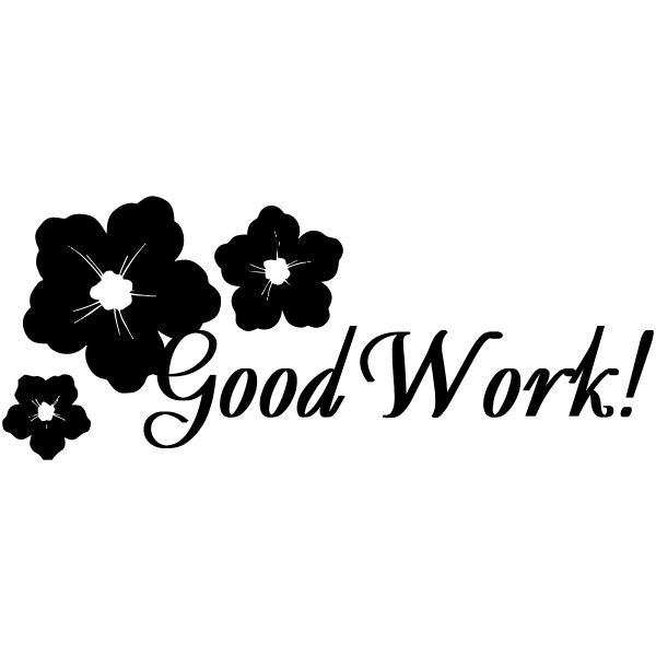 Floral Good Work Teacher Feedback Stamp