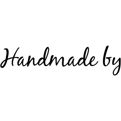 Handmade By Cursive Packaging Stamp - alternate view