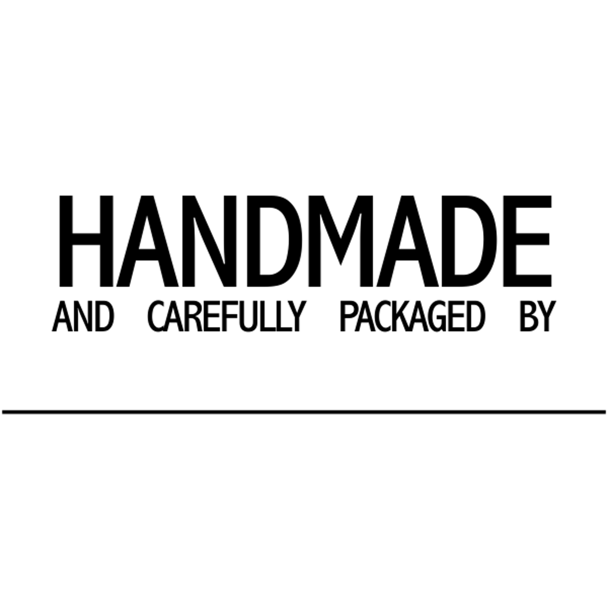 Handmade And Carefully Packaged Signature Line Packaging Stamp Imprint Example