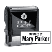 Packaged By Bold Tall Name Packaging Stamp