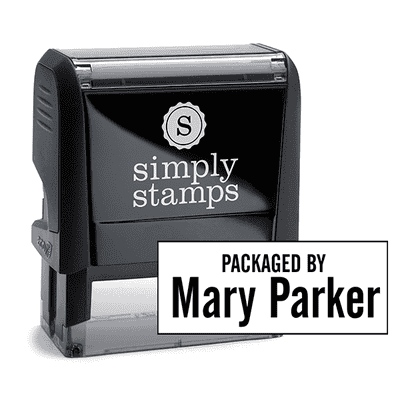 Packaged By Bold Tall Name Packaging Stamp