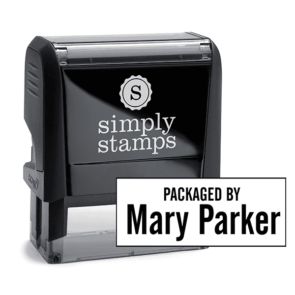 Packaged By Bold Tall Name Packaging Stamp