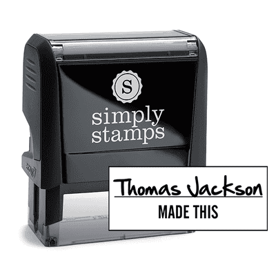 Made This Marker Name Packaging Stamp
