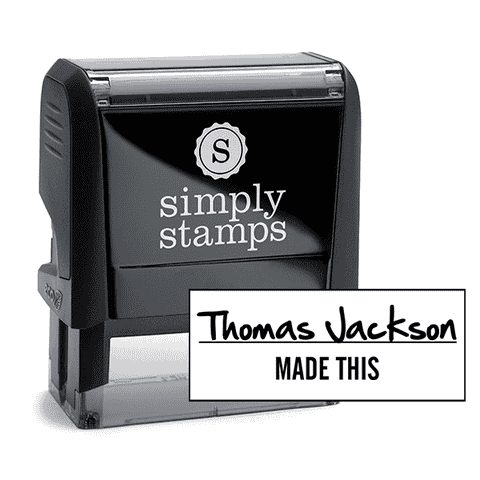 Made This Marker Name Packaging Stamp