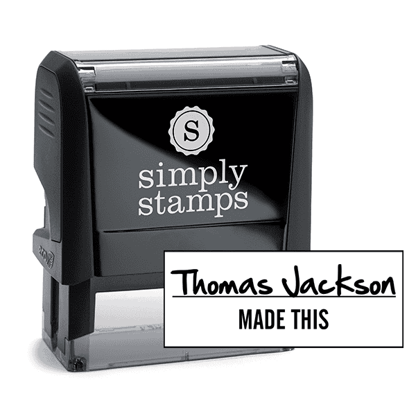 Made This Marker Name Packaging Stamp