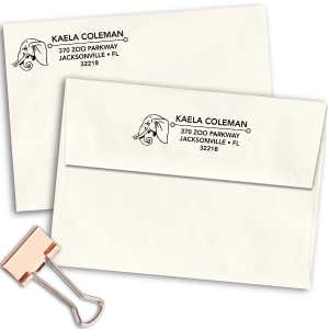 Elephant Head Address Stamp Imprint Example