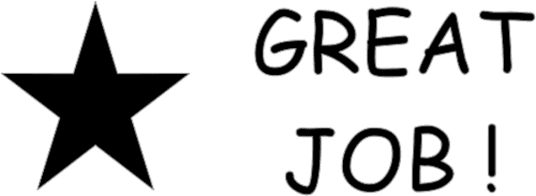 great job star teacher rubber stamp