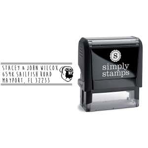 Bullmastiff Dog Address Stamp Body and Design