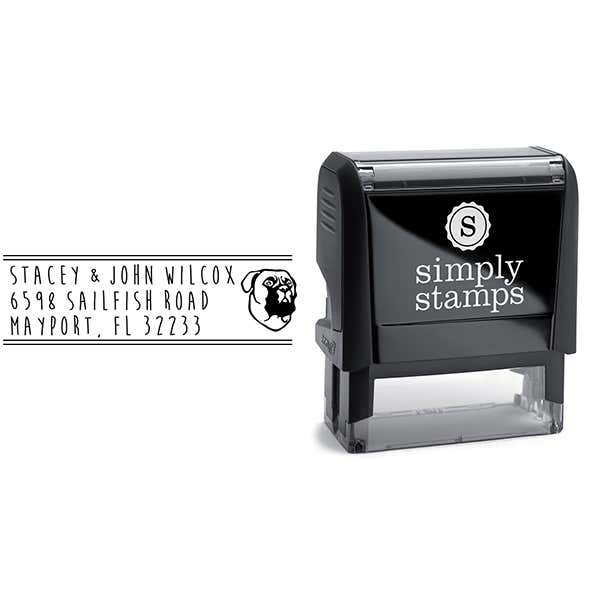 Bullmastiff Dog Address Stamp Body and Design