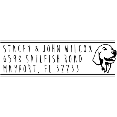 Retriever Dog Address Stamp