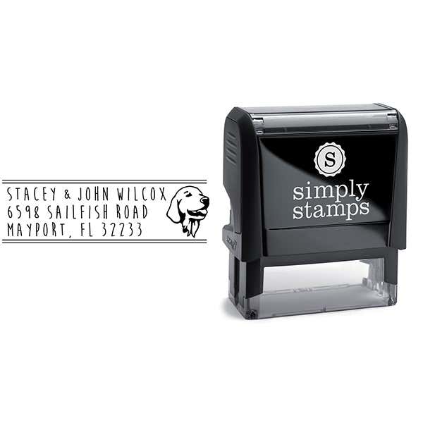 Retriever Dog Address Stamp Body and Design