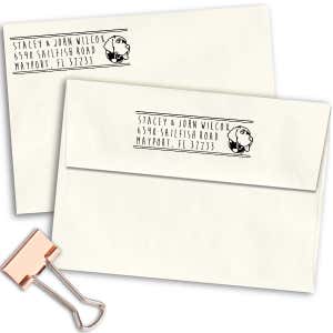 Large Labrador Dog Address Stamp Imprint Example