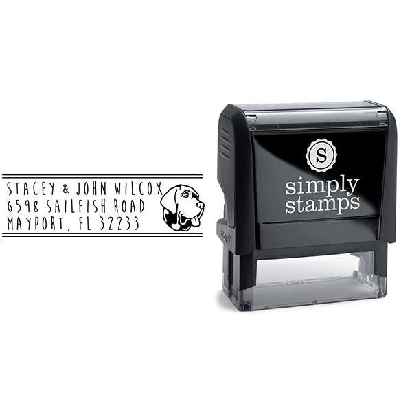 Large Labrador Dog Address Stamp Body and Design