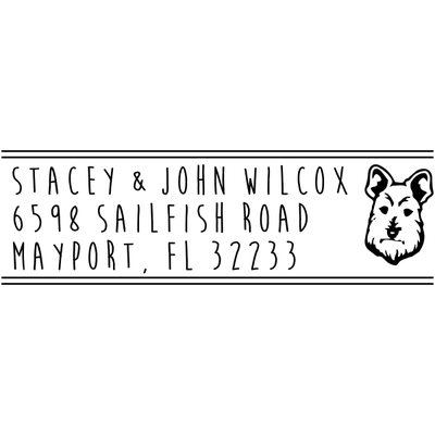 Scottish Terrier Dog Address Stamp