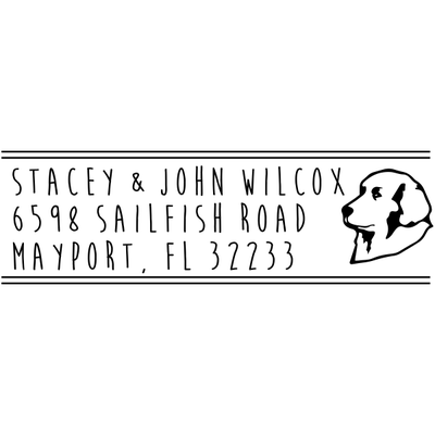 Kuvasz Dog Address Stamp