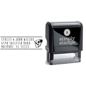 Papillon Dog Address Stamp Body and Design