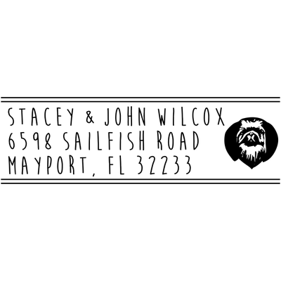 Pekingese Dog Address Stamp