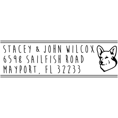 Schipperke Dog Address Stamp