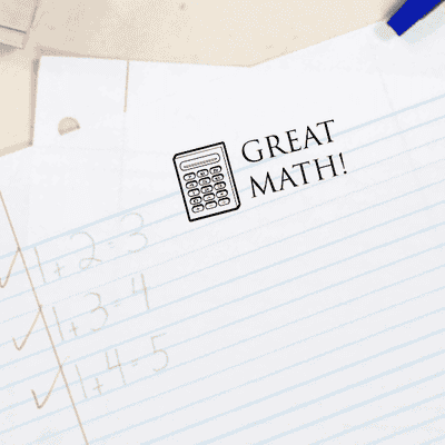 Great Math Teacher Feedback Stamp - alternate view