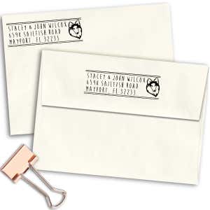 Sheep Dog Address Stamp Imprint Example