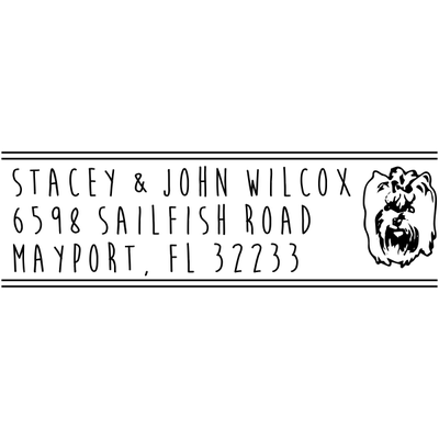 Silky Terrier Dog Address Stamp