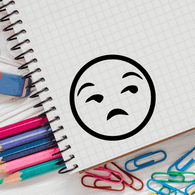 Annoyed Face Emoji Stamp - alternate view