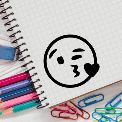 Heart Kiss Emoji Stamp - alternate view