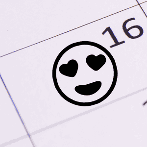 Heart Eyes Emoji Stamp Imprint Example
