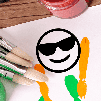 Cool Sunglasses Emoji Stamp - alternate view