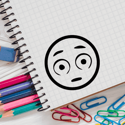 Wide Eyed Emoji Stamp - alternate view