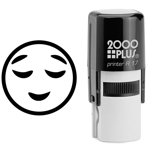 Pleased Face Emoji Stamp Body and Design