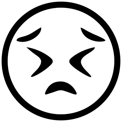 Frustrated Face Emoji Stamp