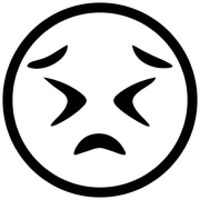 Frustrated Face Emoji Stamp
