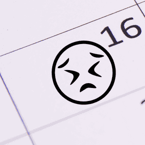 Frustrated Face Emoji Stamp Imprint Example