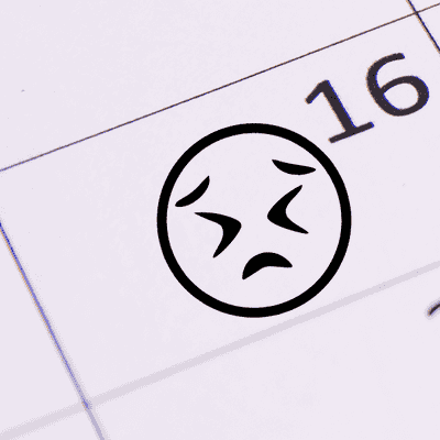 Frustrated Face Emoji Stamp - alternate view