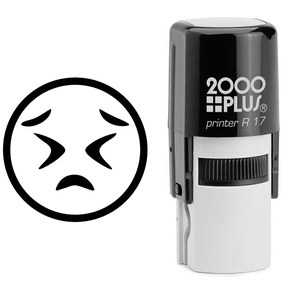 Frustrated Face Emoji Stamp Body and Design