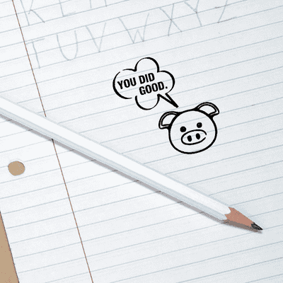 You Did Good Pig Teacher Grading Stamp - alternate view