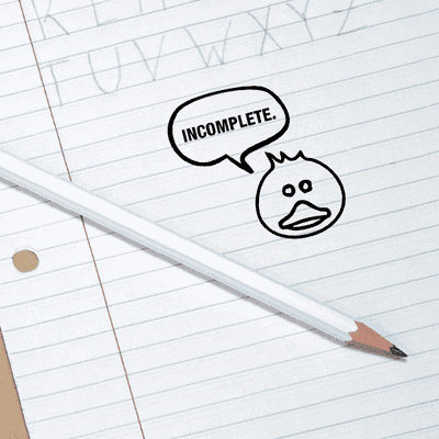 Incomplete Duck Teacher Stamp - alternate view